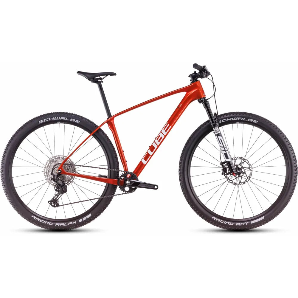 2025 Cube Reaction C:62 Pro Carbon Hardtail Mountain Bike in Orange