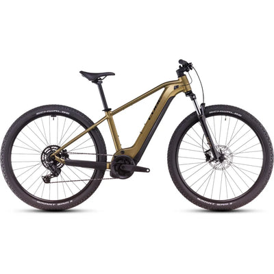 2025 Cube Reaction Hybrid Performance 500 Electric Mountain Bike in Gold