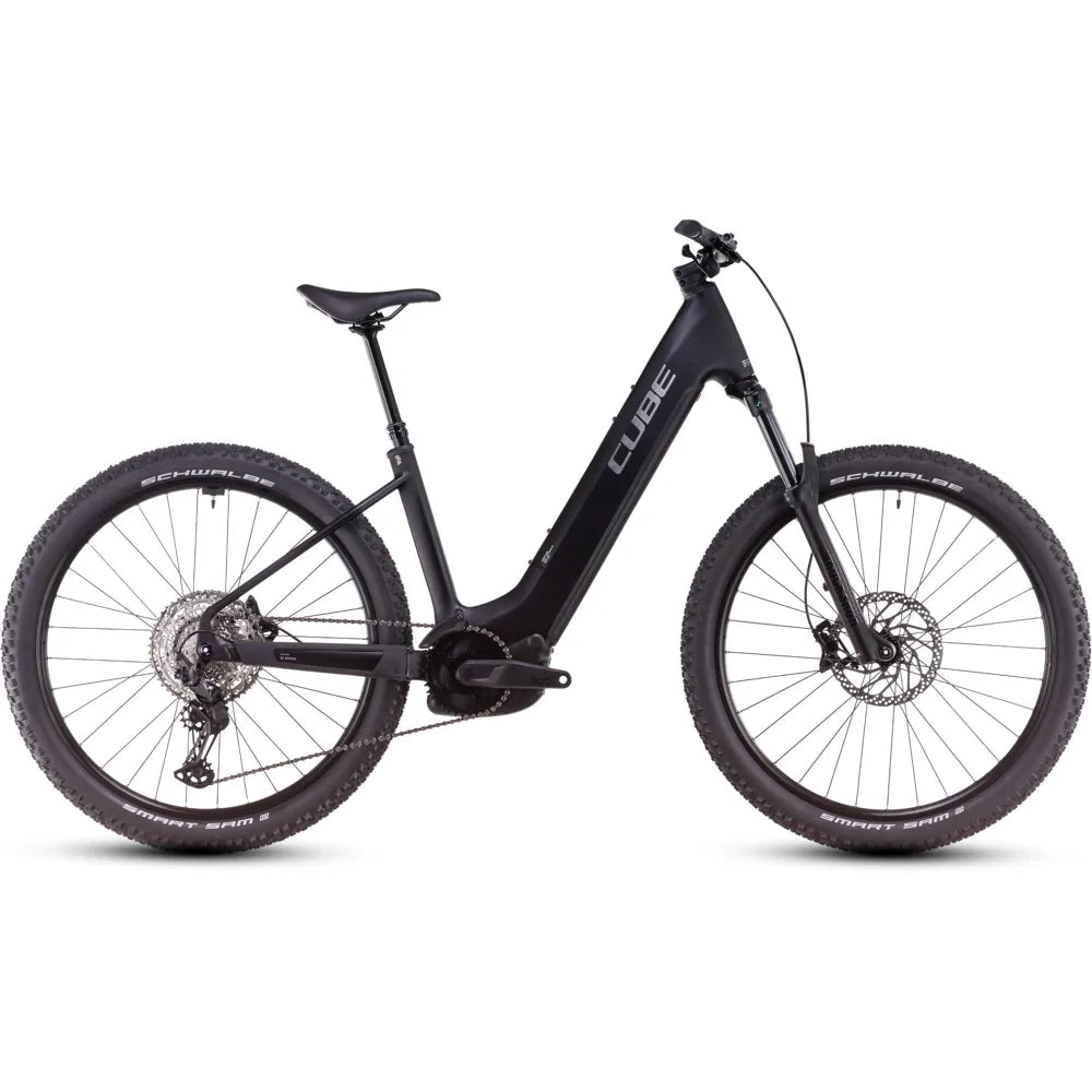 2025 Cube Reaction Hybrid Race 800 Easy Entry Electric Mountain Bike in Black