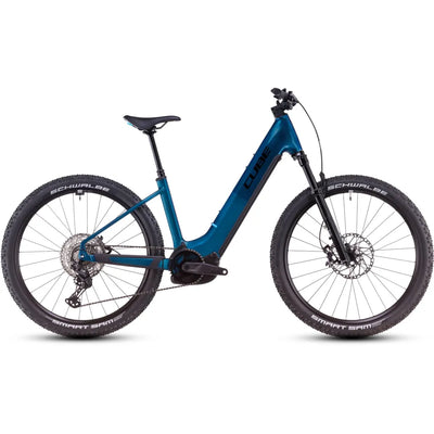 2025 Cube Reaction Hybrid Slx 800 Easy Entry Electric Mountain Bike in Blue