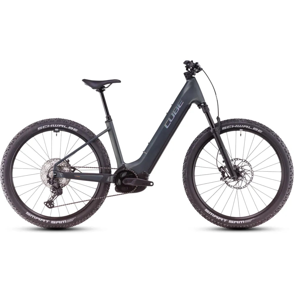 2025 Cube Reaction Hybrid Slx 800 Easy Entry Electric Mountain Bike in Grey