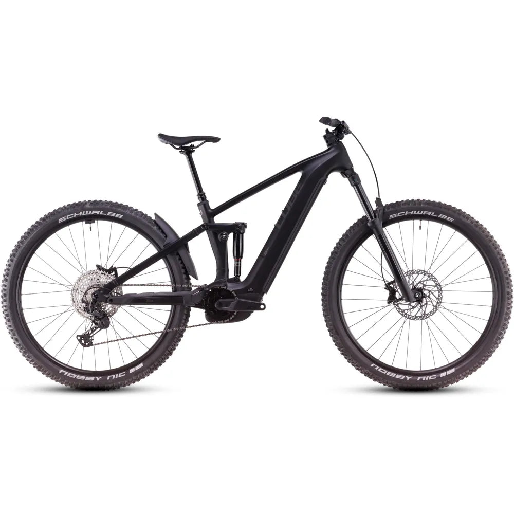 2025 Cube Stereo Hybrid One44 Ex 800 Electric Mountain Bike in Black