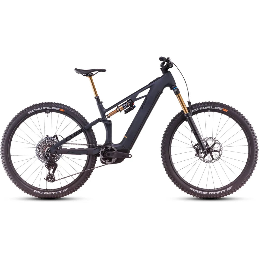 2025 Cube Stereo Hybrid One44 Hpc At Carbon 800 Electric Mountain Bike in Grey