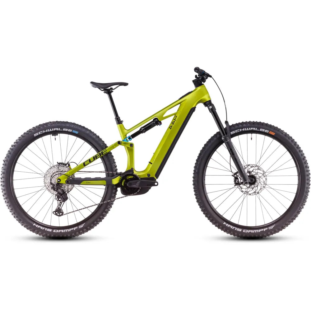2025 Cube Stereo Hybrid One44 Hpc Race Carbon 800 Electric Mountain Bike in Yellow