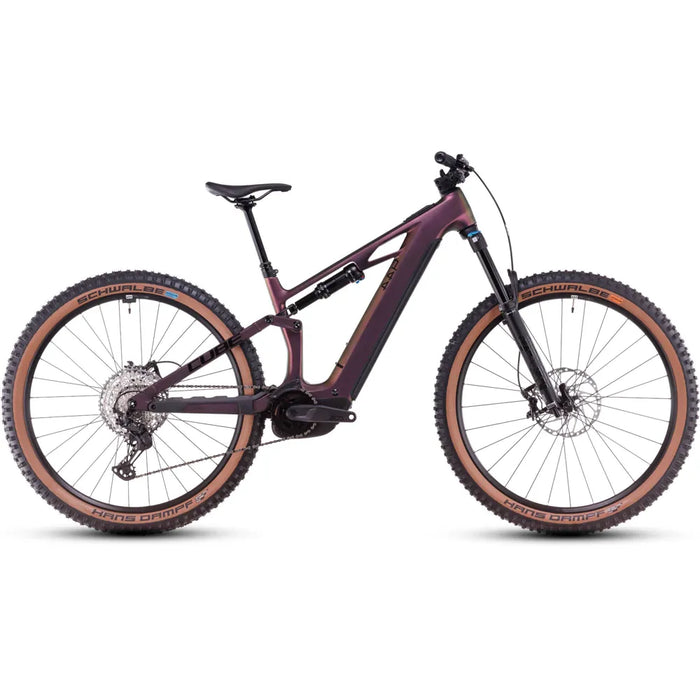 2025 Cube Stereo Hybrid One44 Hpc Slx Carbon 800 Electric Mountain Bike in Purple