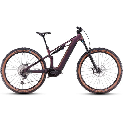 2025 Cube Stereo Hybrid One44 Hpc Slx Carbon 800 Electric Mountain Bike in Purple
