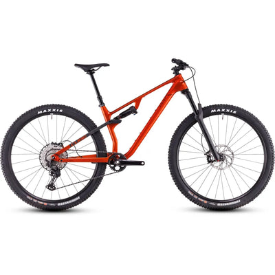 2025 Cube Ams One11 C:68X Pro 29 Carbon Full Suspension Mountain Bike in Orange