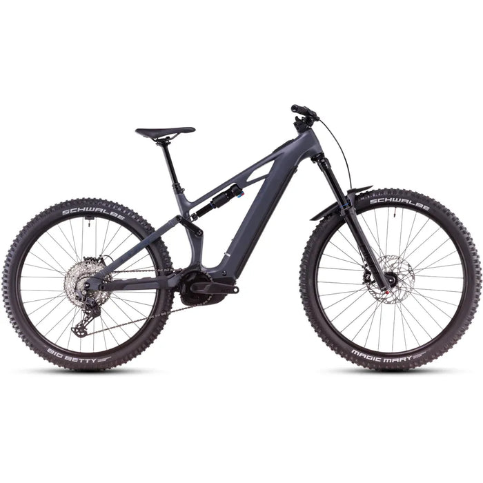 2025 Cube Stereo Hybrid One77 Hpc Race Carbon 800 Electric Mountain Bike in Grey