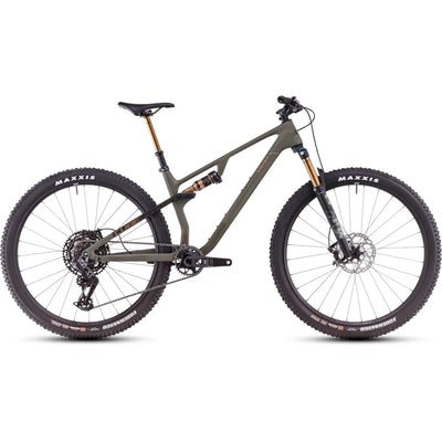 2025 Cube Ams One11 C:68X Tm 29 Carbon Full Suspension Mountain Bike in Brown