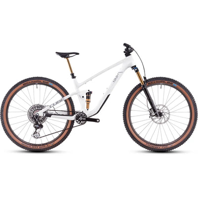 2025 Cube Stereo One22 C:62 Slt 29 Carbon Full Suspension Mountain Bike in White
