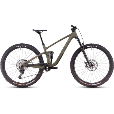 2025 Cube Stereo One22 C:62 Tm 29 Carbon Full Suspension Mountain Bike in Brown