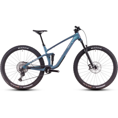 2025 Cube Stereo One22 C:62 Tm Carbon Full Suspension Mountain Bike in Blue