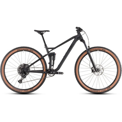 2025 Cube Stereo One22 Pro Full Suspension Mountain Bike in Black