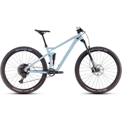 2025 Cube Stereo One22 Pro Full Suspension Mountain Bike in Blue