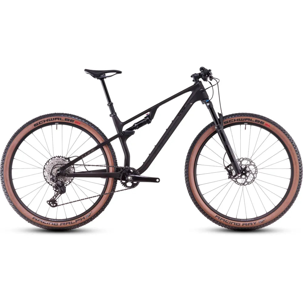 2025 Cube Ams Zero99 C:68X Race 29 Carbon Full Suspension Mountain Bike in Black