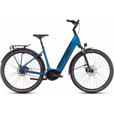 2025 Cube Supreme Hybrid Deluxe One 625 Easy Entry Electric Bike in Blue
