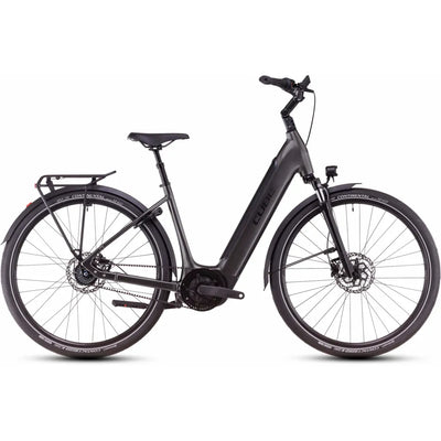 2025 Cube Supreme Hybrid Deluxe One 625 Easy Entry Electric Bike in Grey