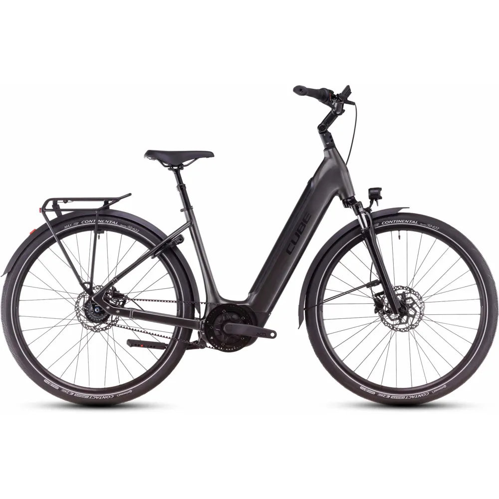 2025 Cube Supreme Hybrid Deluxe One 625 Easy Entry Electric Bike in Grey