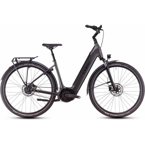 2025 Cube Supreme Hybrid Deluxe One 625 Easy Entry Electric Bike in Grey