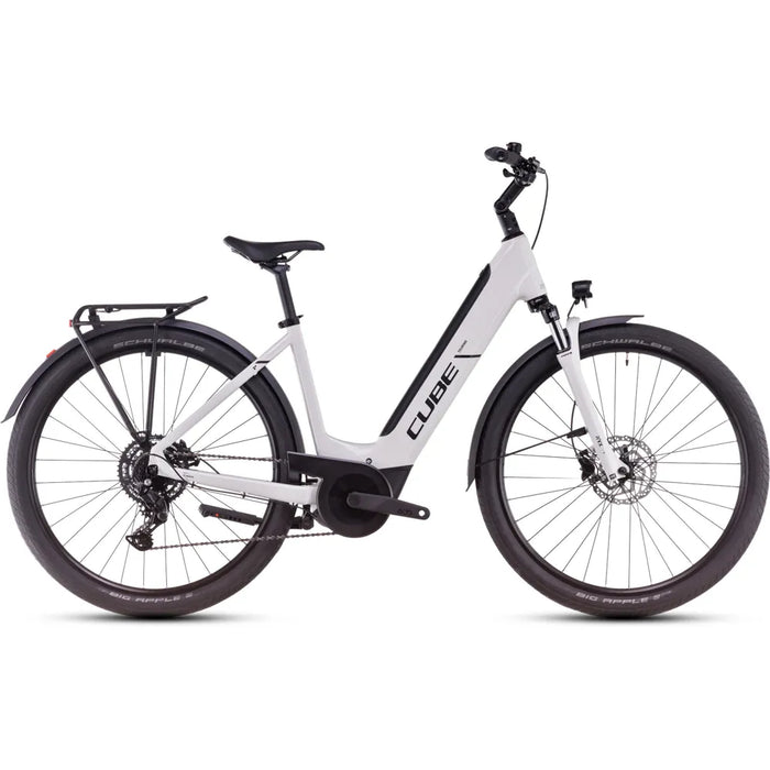 2025 Cube Touring Hybrid One 500 Easy Entry Electric Bike in White