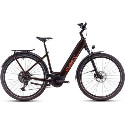 2025 Cube Touring Hybrid Pro 625 Easy Entry Electric Bike in Brown