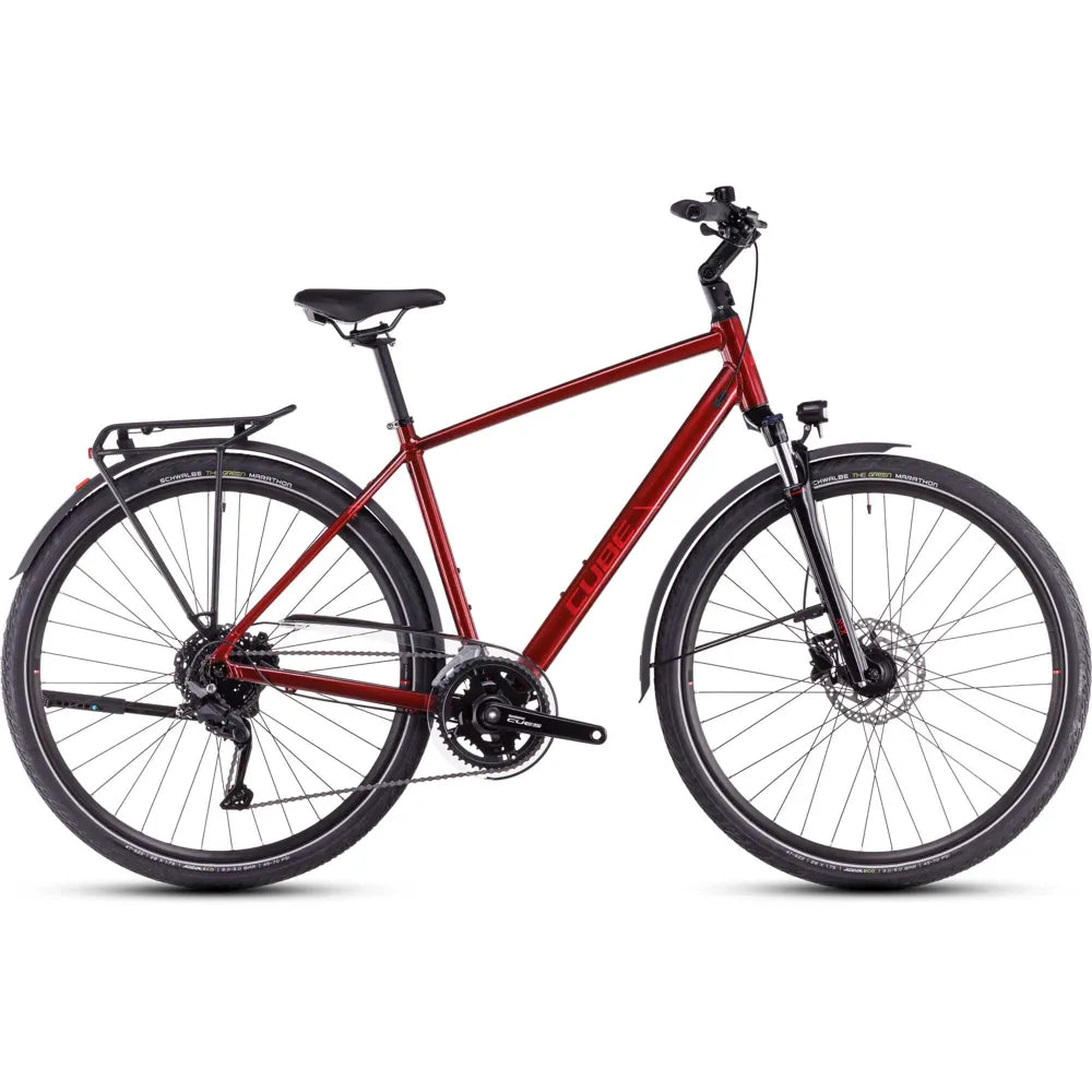 2025 Cube Touring Pro Hybrid Bike in Red
