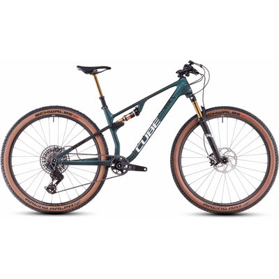 2025 Cube Ams Zero99 C:68X Slx 29 Carbon Full Suspension Mountain Bike in Green