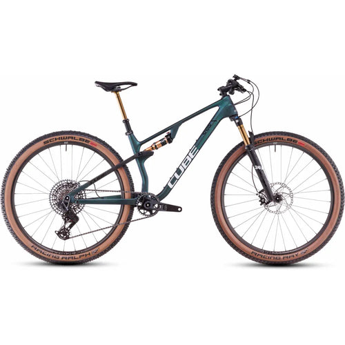 2025 Cube Ams Zero99 C:68X Slx 29 Carbon Full Suspension Mountain Bike in Green