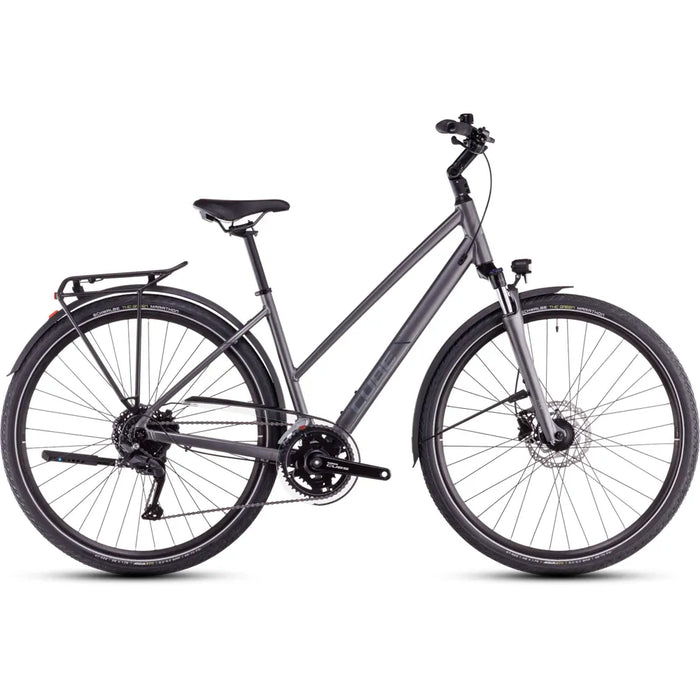 2025 Cube Touring Pro Trapeze Frame Hybrid Bike in Grey