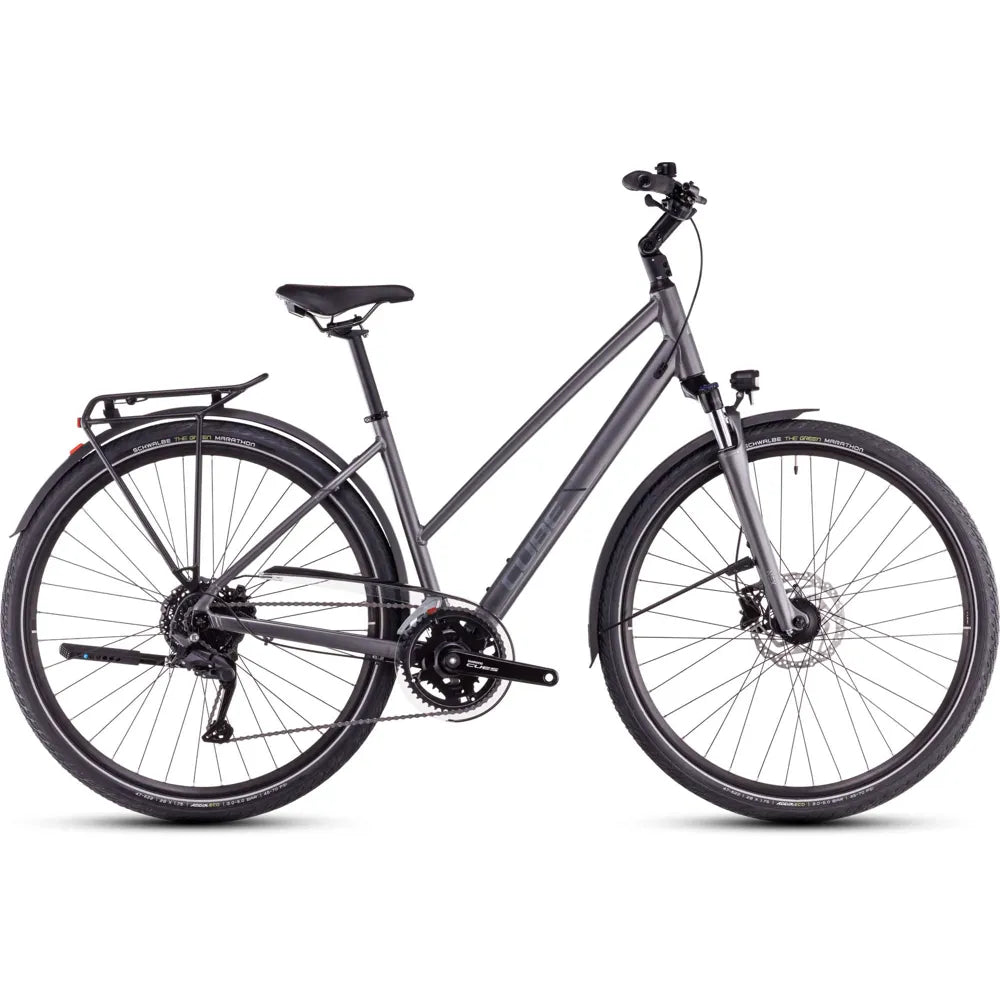 2025 Cube Touring Pro Trapeze Frame Hybrid Bike in Grey