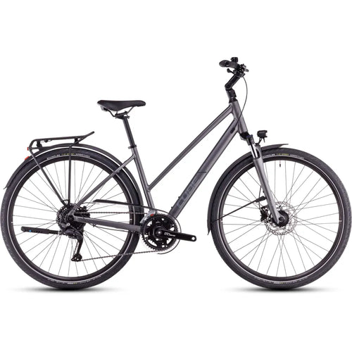 2025 Cube Touring Pro Trapeze Frame Hybrid Bike in Grey