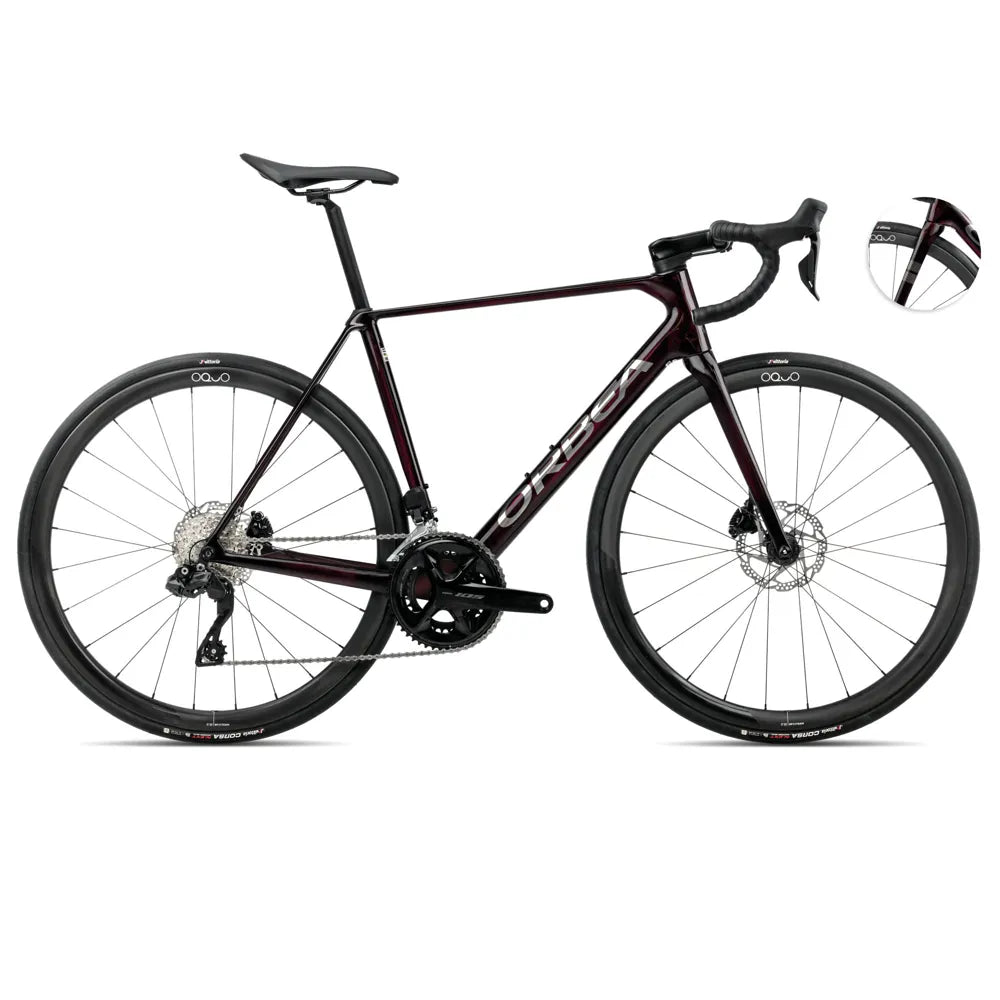 2025 Orbea Orca M35I Carbon Road Bike In Red And Titanium