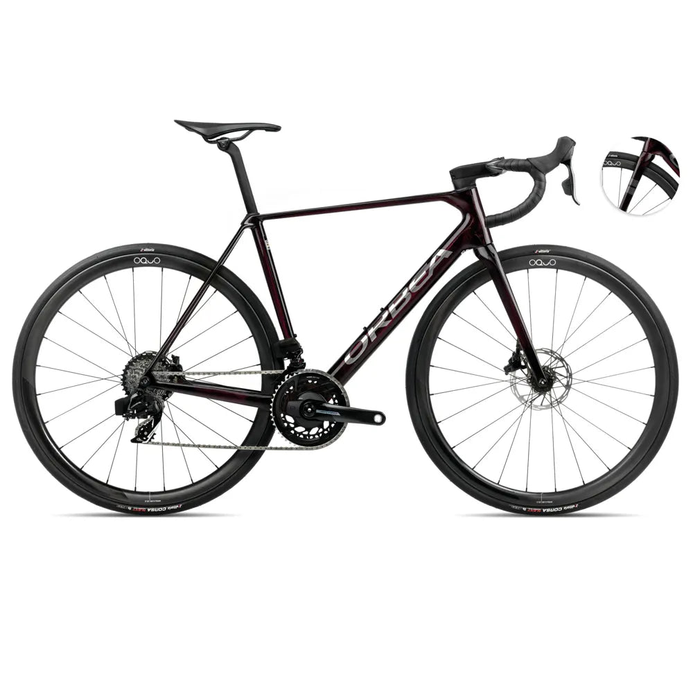 2025 Orbea Orca M21Eteam Pwr Carbon Road Bike In Red And Titanium