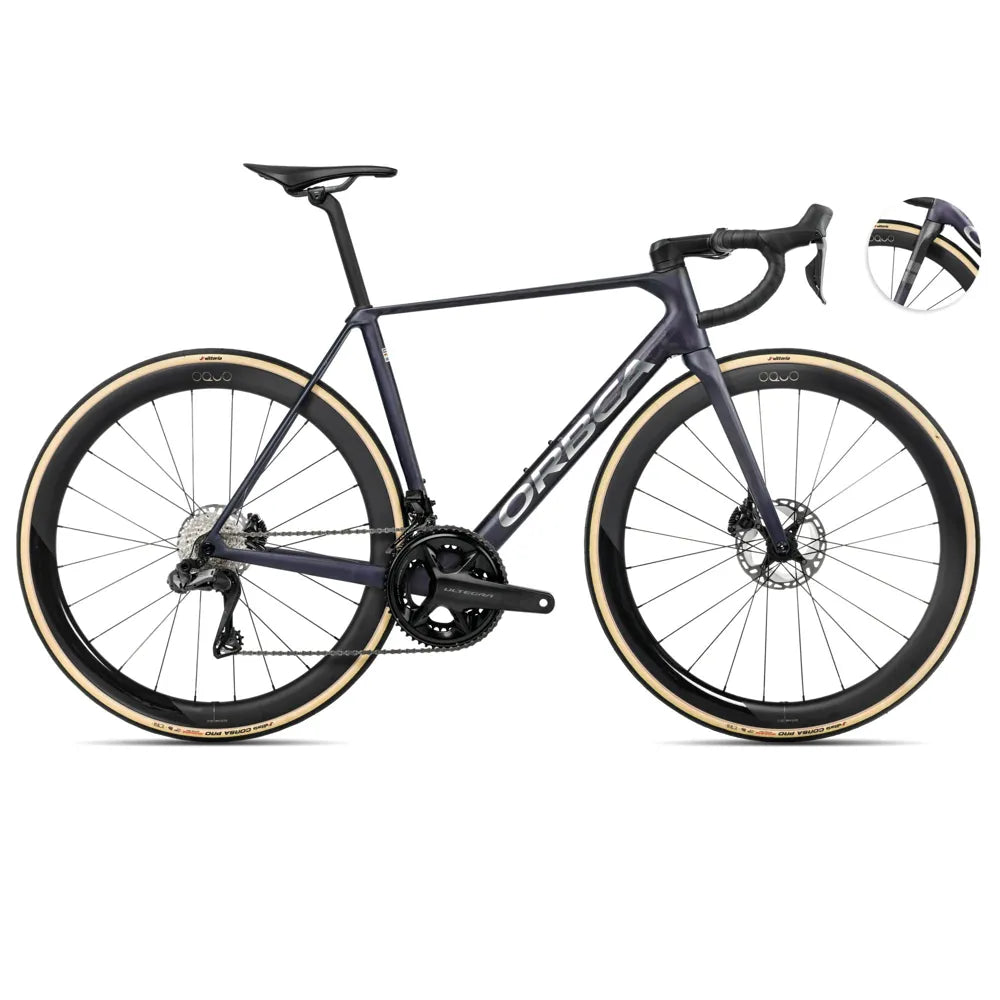 2025 Orbea Orca M20Iltd Carbon Road Bike In Tanzanite And Carbon Raw