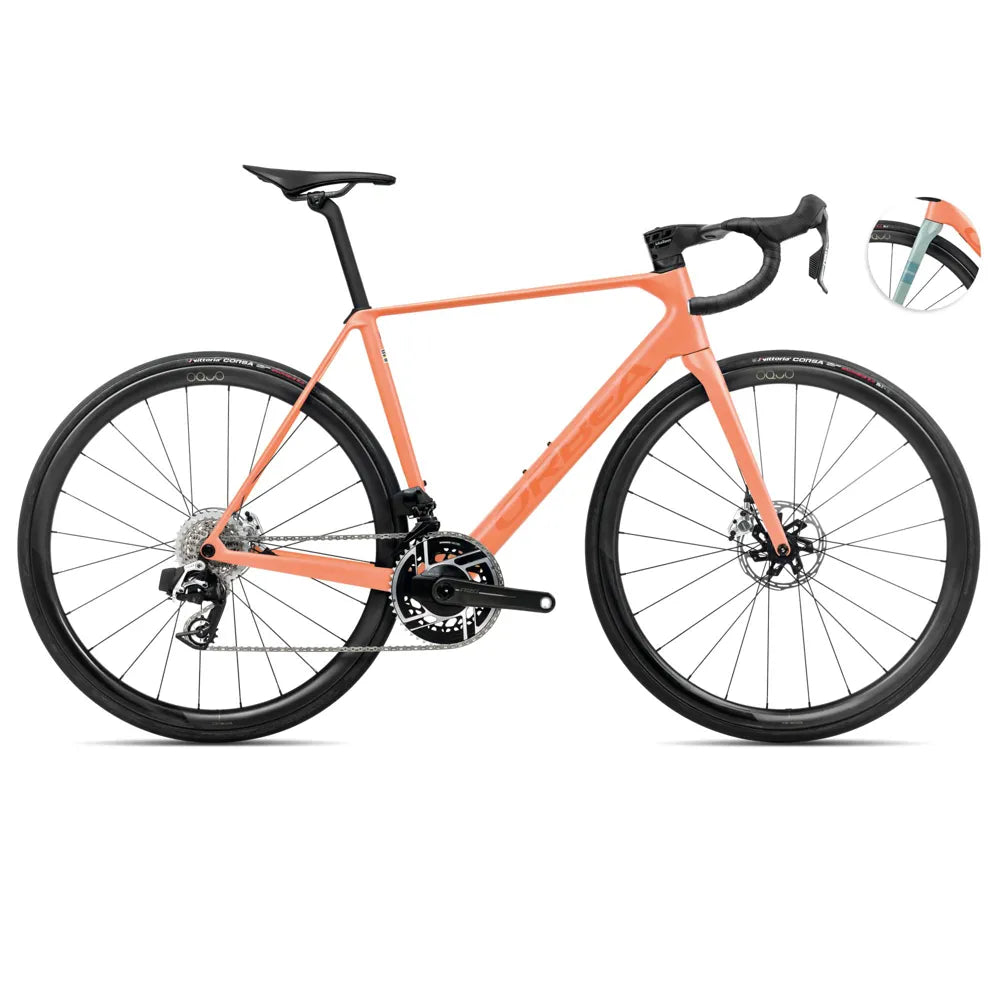 2025 Orbea Orca M11Eltd Pwr Carbon Road Bike In Orange And Blue