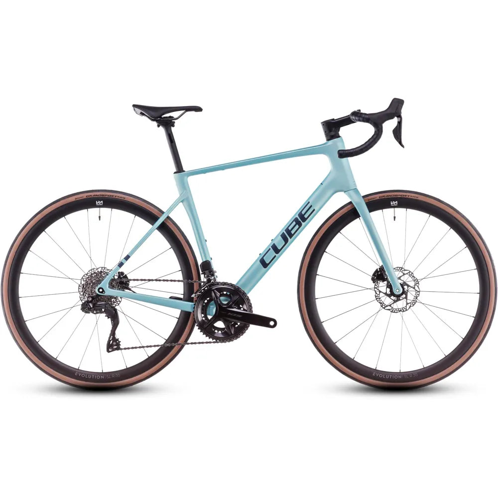2025 Cube Attain C:62 Slx Carbon Road Bike in Blue