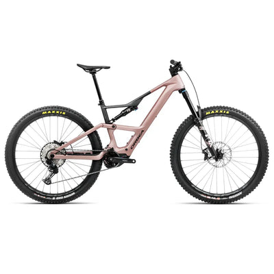 2025 Orbea Rise Lt M20 630W Carbon Electric Mountain Bike In Desert Rose And Carbon Raw
