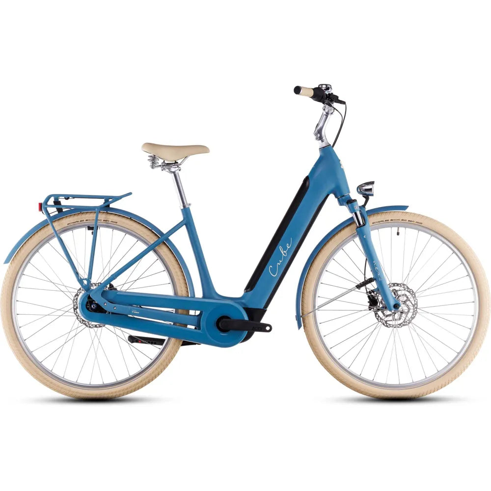 2025 Cube Ella Hybrid 500 Easy Entry Electric Bike in Blue