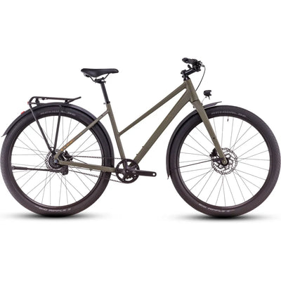 2025 Cube Hyde Pro Fe Trapeze Frame Hybrid Bike in Brown