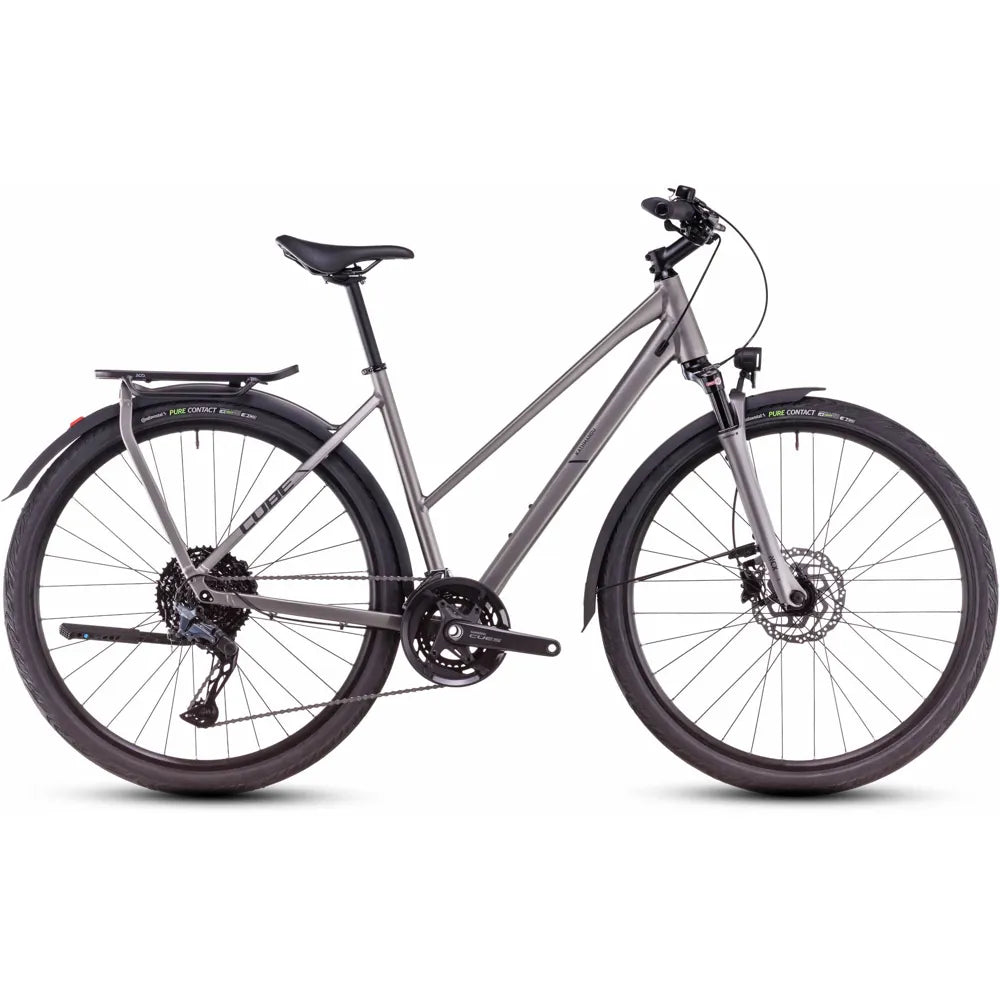 2025 Cube Kathmandu Exc Trapeze Frame Hybrid Bike in Grey