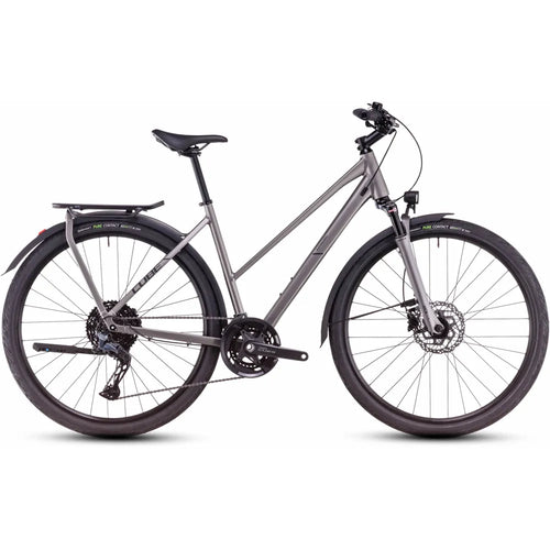 2025 Cube Kathmandu Exc Trapeze Frame Hybrid Bike in Grey