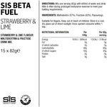 Science In Sport BETA Fuel energy drink powder - box of 15 sachets - strawberry and lime