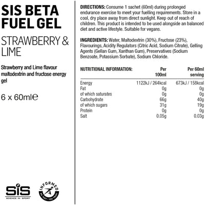 NUTRI SIS BETA Gel 6pk strawb lime