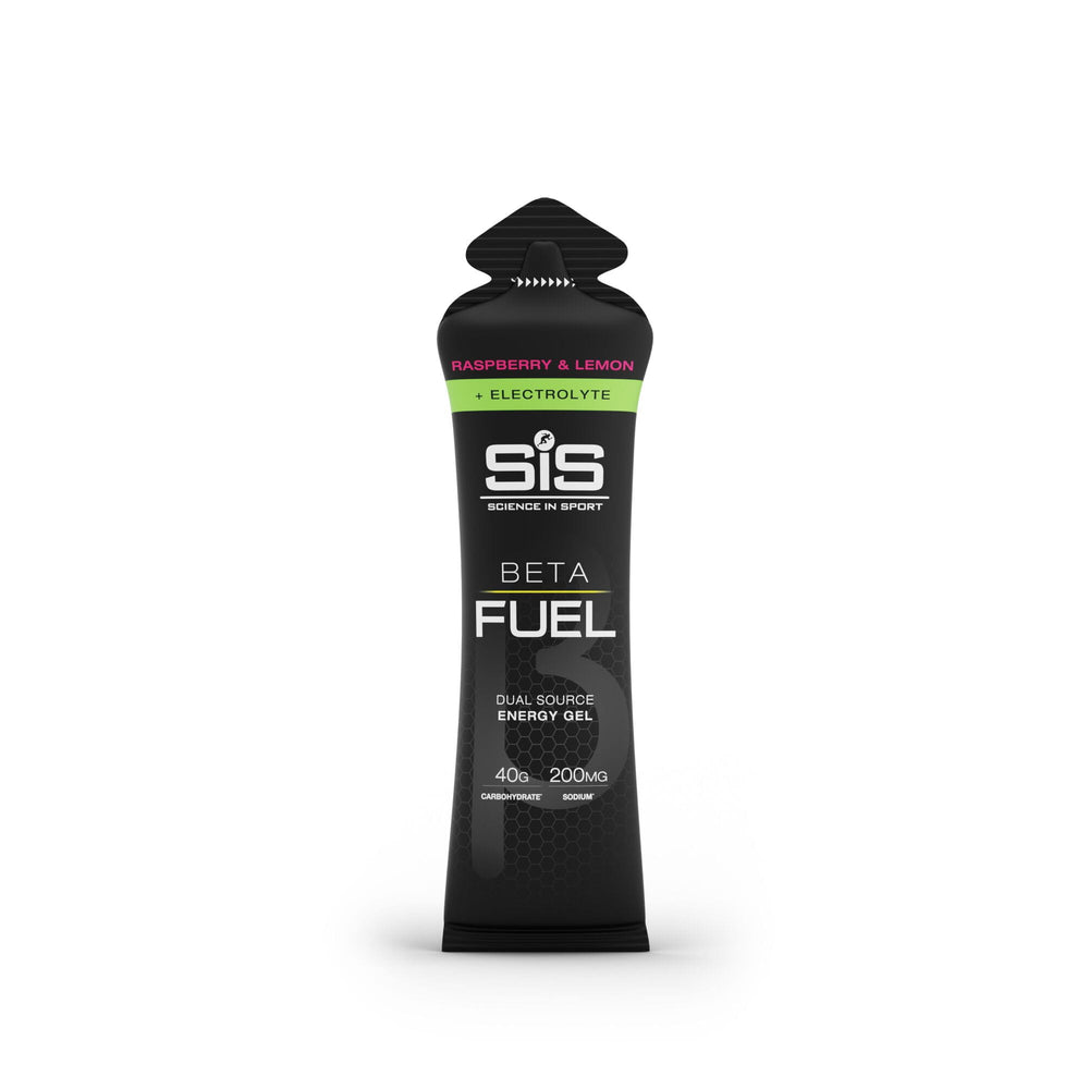 Science In Sport Beta Fuel Energy Gel + Electrolyte - box of 30 gels - raspberry and lemon