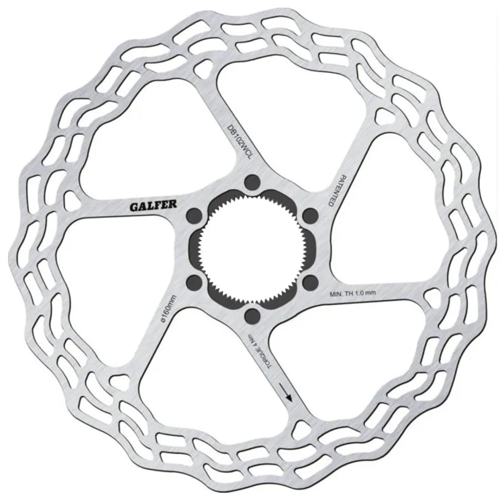 Galfer Wave Road Centerlock Disc Rotor 160mm