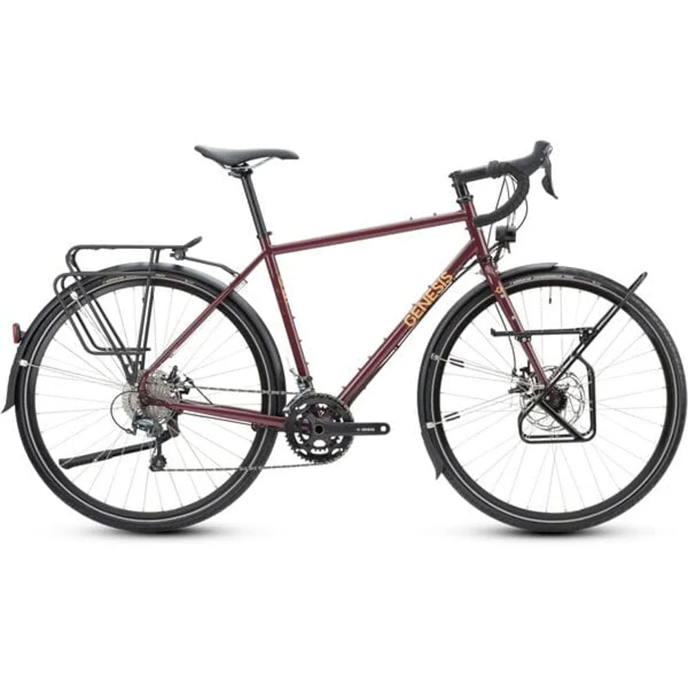 2025 Genesis Tour De Fer 40 Steel Touring Bike in Red