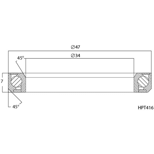 Elite Headset R424 Bearing (34x47x7 45x45) IS47