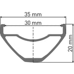DT Swiss H 1900 wheel, 30 mm rim, 12 x 148 mm BOOST axle , 27.5 inch rear SRAM XD