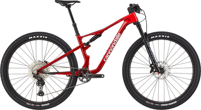 2024 Cannondale Scalpel 4 Full Suspension Mountain Bike in Metallic Red, side view
