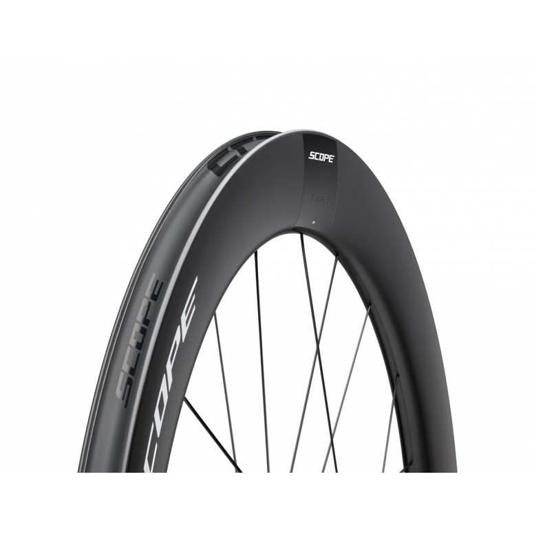 Scope R6 V2 65mm carbon rim profile with white decals